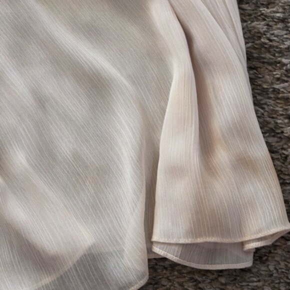 BCBG Generation Strapless Bustier Chiffon Dress Ecru Size 4 - Picture 4 of 13